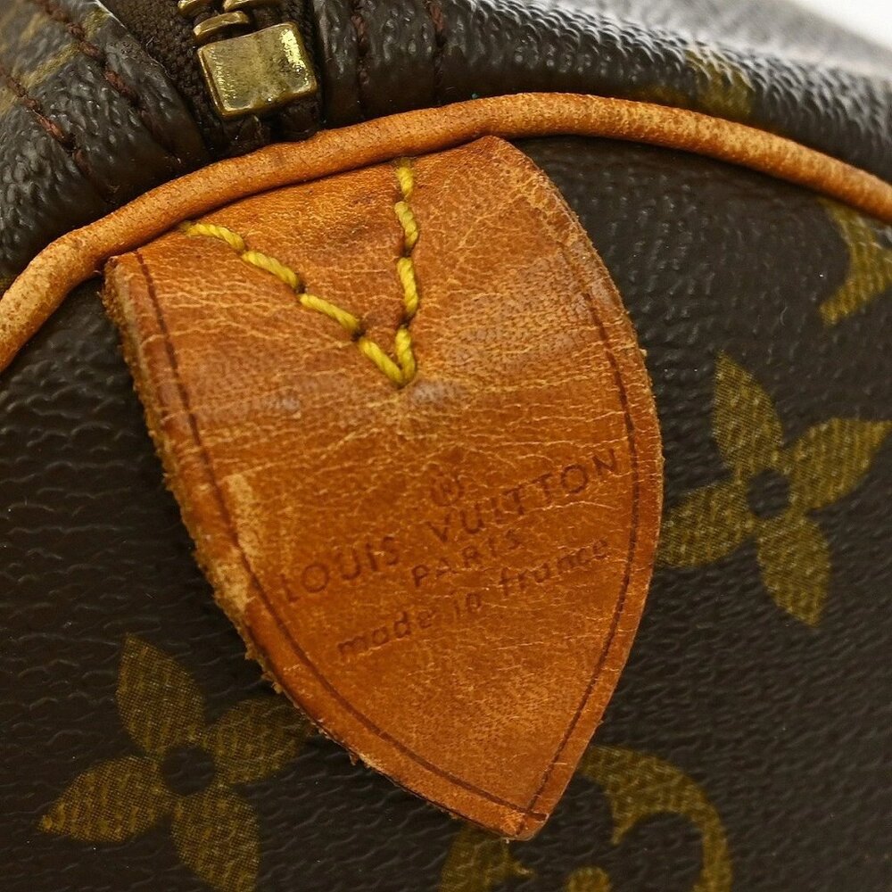 LOUIS VUITTON SPEEDY 35 HANDBAG PURSE MONOGRAM CANVAS M41524 VI864 RQ00225 - Picture 5 of 9